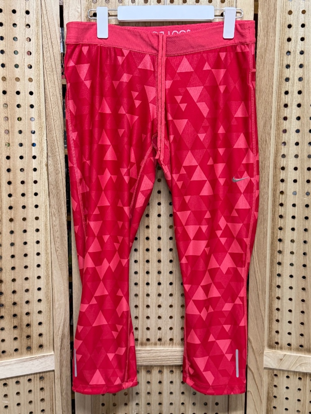 Nike Dri-FIT Pink Geometric Leggings XL High Rise Athletic Running Pants